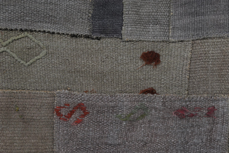 2x8 Vintage Turkish Hemp Patchwork Runner Rug, Handmade Hemp Runner, Narrow Hallway Rug, Vintage Turkish Carpet