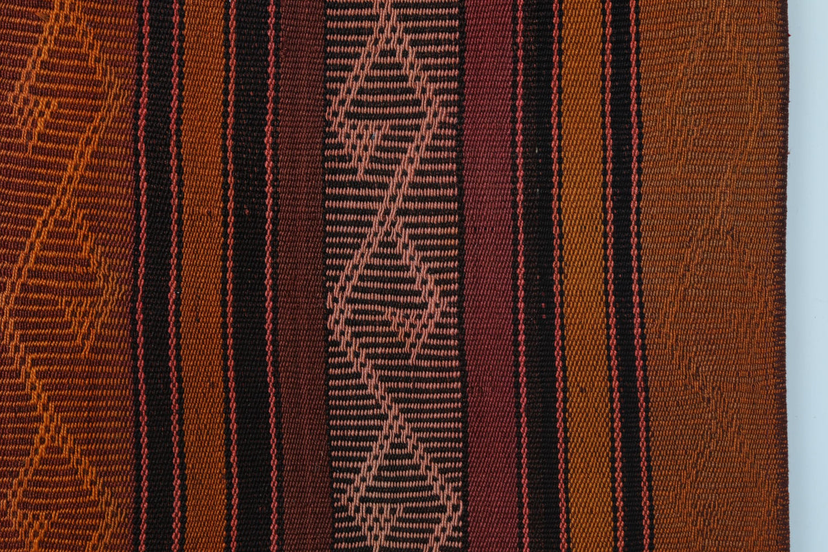 5x6 Vintage Turkish Kilim Rug, Striped Handwoven Wool Cotton Rug, Rustic Anatolian Flatweave Area Rug