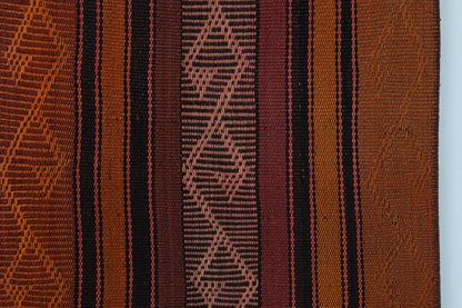 5x6 Vintage Turkish Kilim Rug, Striped Handwoven Wool Cotton Rug, Rustic Anatolian Flatweave Area Rug