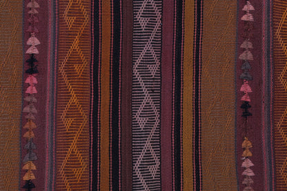 5x6 Vintage Turkish Kilim Rug, Striped Handwoven Wool Cotton Rug, Rustic Anatolian Flatweave Area Rug