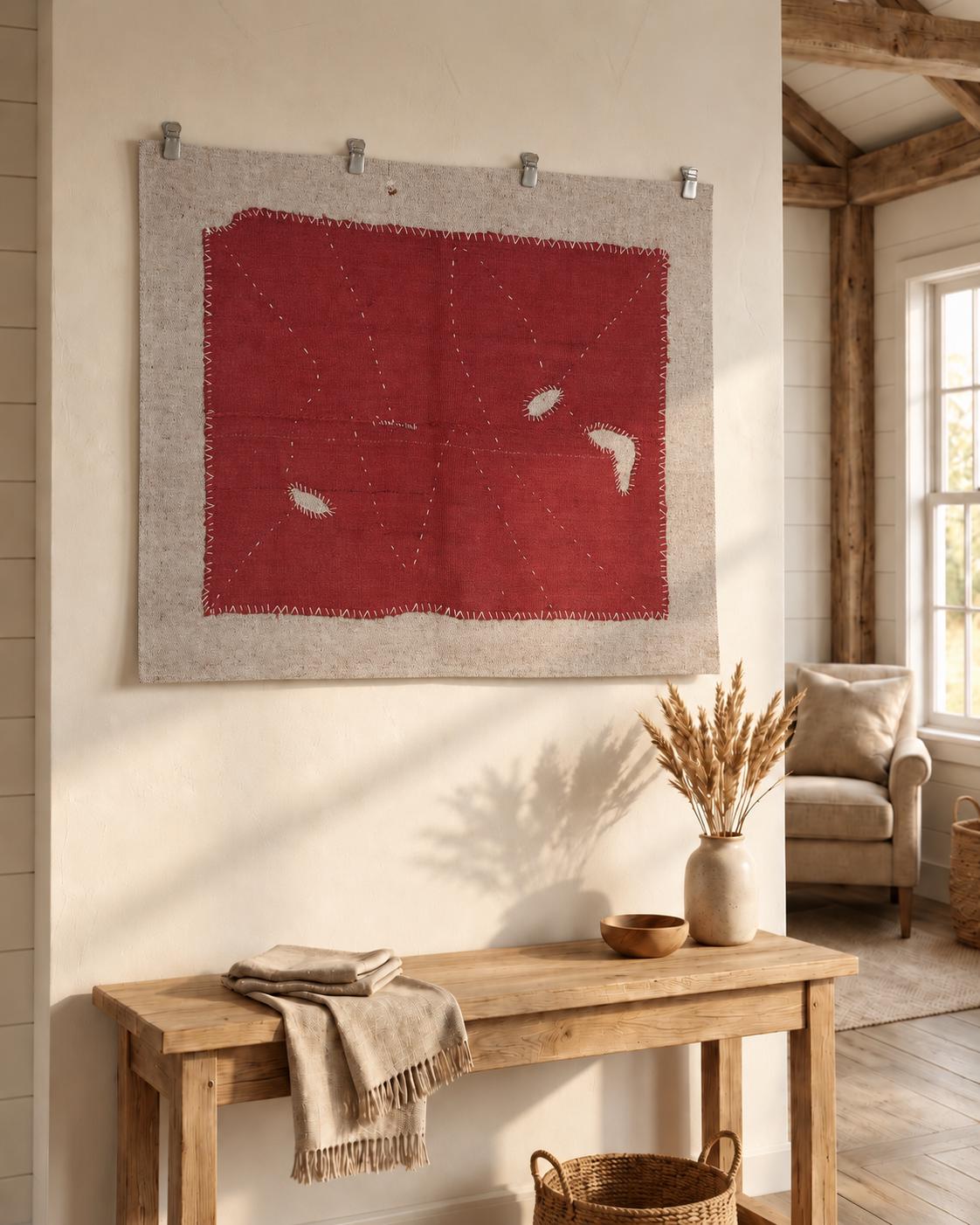 3x4 Wool Tapestry Rug, Textile Wall Hanging, Statement Wall Art, Decorative Woven Tapestry