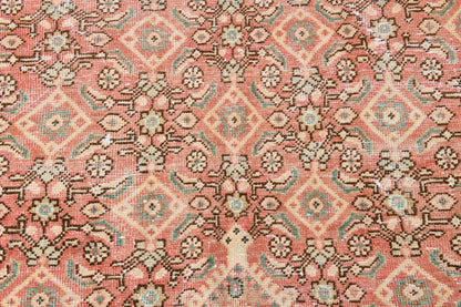9x13 Vintage Turkish Rug, Dusty Rose Silverwash Rug, Soft Ivory Wool Rug, Large Vintage Area Rug