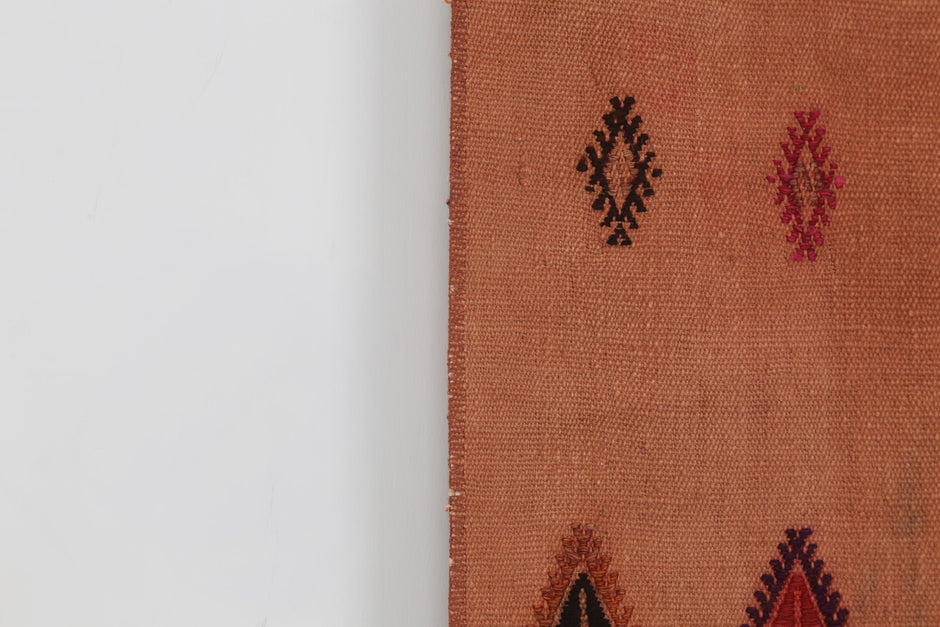 2x7 Vintage Turkish Hemp Runner Rug, Handmade Kilim, Narrow Hallway Rug, Vintage Anatolian Hemp Rug