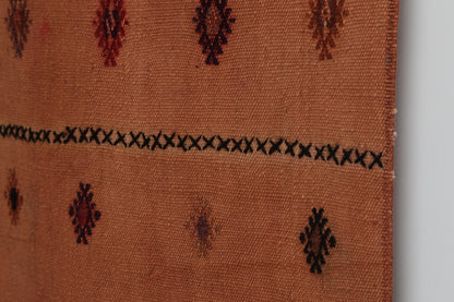 2x7 Vintage Turkish Hemp Runner Rug, Handmade Kilim, Narrow Hallway Rug, Vintage Anatolian Hemp Rug