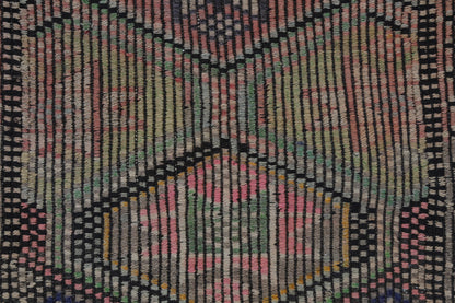 2x3 Vintage Turkish Tapestry Rug, Handmade Flatweave Wall Hanging, Vintage Kilim Textile Wall Art, Wool Tapestry