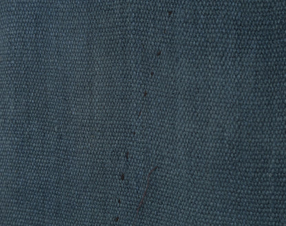 3x8 Vintage Turkish Hemp Rug, Turquoise Hemp Runner, Solid Blue Vintage Rug, Handmade Turkish Runner Rug