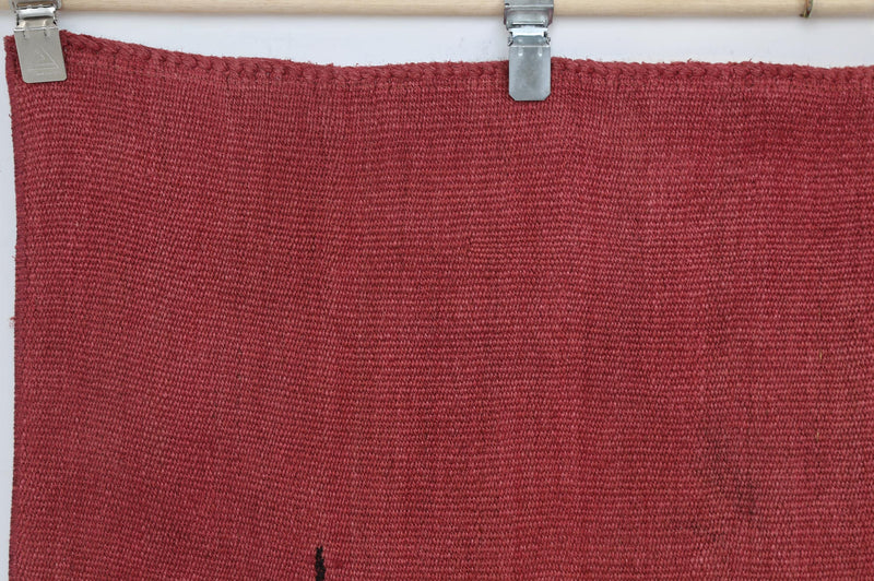 6x9 Vintage Turkish Hemp Rug, Pink Hemp Rug, Solid Color Vintage Rug, Handwoven Turkish Area Rug