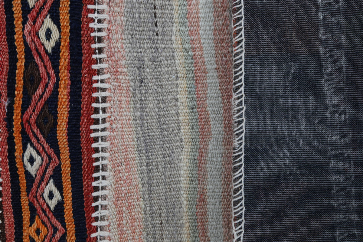 3x5 Vintage Turkish Tapestry Rug, Patchwork Kilim Wall Hanging, Handwoven Wool Textile Wall Art