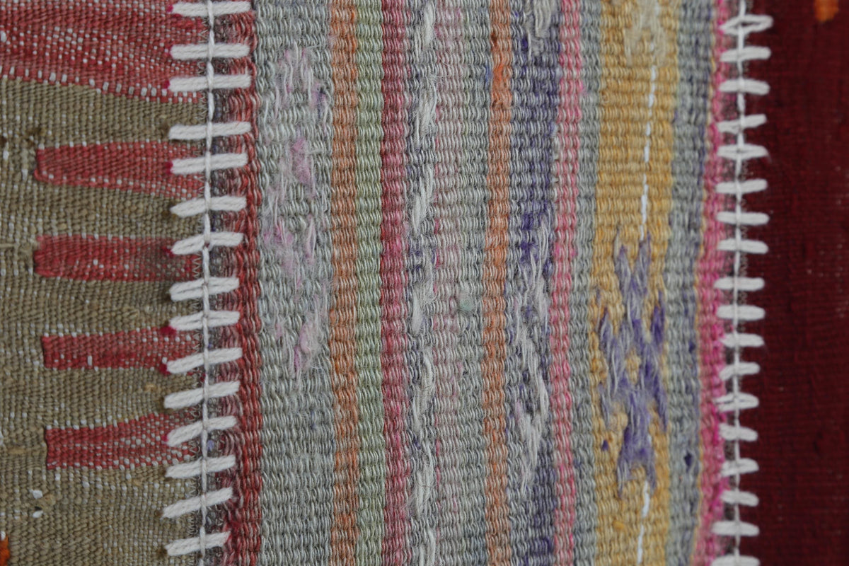 2x3 Vintage Turkish Tapestry Rug, Wool Patchwork Kilim Wall Hanging, Woven Textile Wall Art
