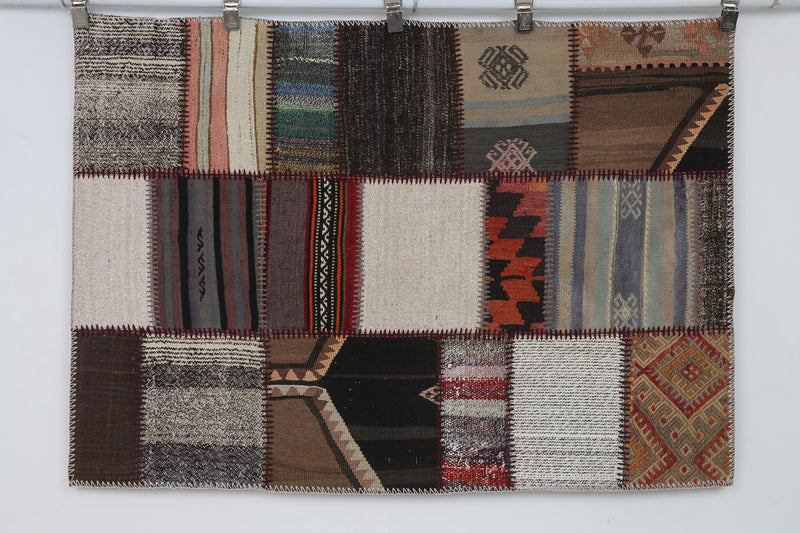 Vintage Turkish Kilim Tapestry Rug (3'3" x 4'7")
