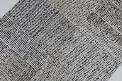 3x8 Vintage Turkish Flatweave Rug, Wool Patchwork Runner Rug, Handwoven Kilim Runner, Rustic Hallway Rug