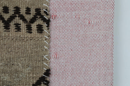3x4 Vintage Turkish Tapestry Rug, Wool Textile Wall Hanging, Handwoven Fiber Wall Art