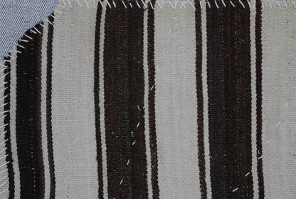 3x4 Vintage Turkish Tapestry Rug, Beige Brown Wool Wall Hanging, Handwoven Textile Wall Art