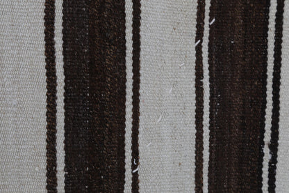 3x4 Vintage Turkish Tapestry Rug, Beige Brown Wool Wall Hanging, Handwoven Textile Wall Art