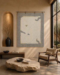 Vintage Turkish Tapestry Rug, Minimalist (3'6" x 4'3") - photo 1 of 9