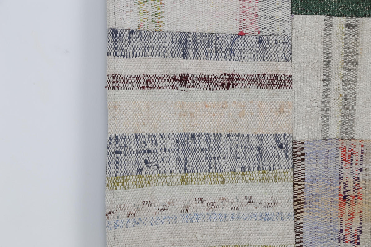 3x10 Vintage Turkish Kilim Runner Rug, Caput Patchwork Kilim, Wool Long Narrow Runner, Handwoven Hallway Rug