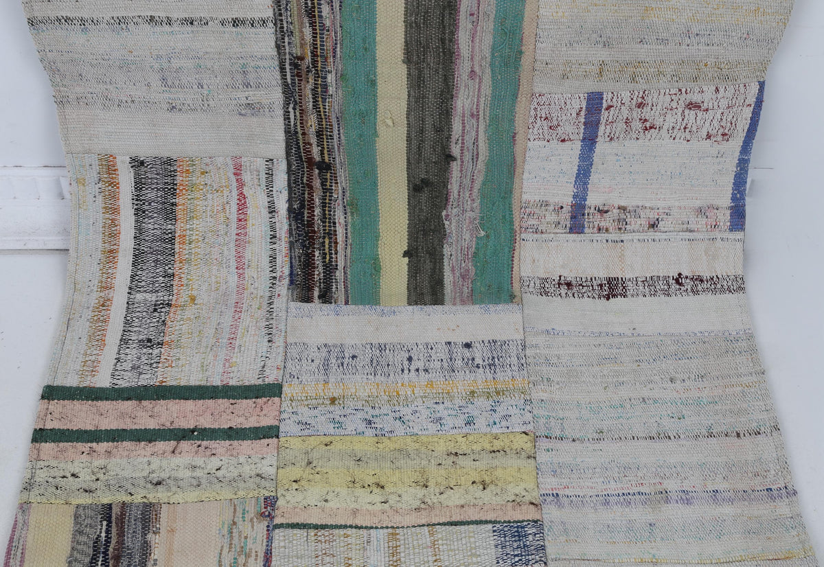 3x10 Vintage Turkish Kilim Runner Rug, Caput Patchwork Kilim, Wool Long Narrow Runner, Handwoven Hallway Rug