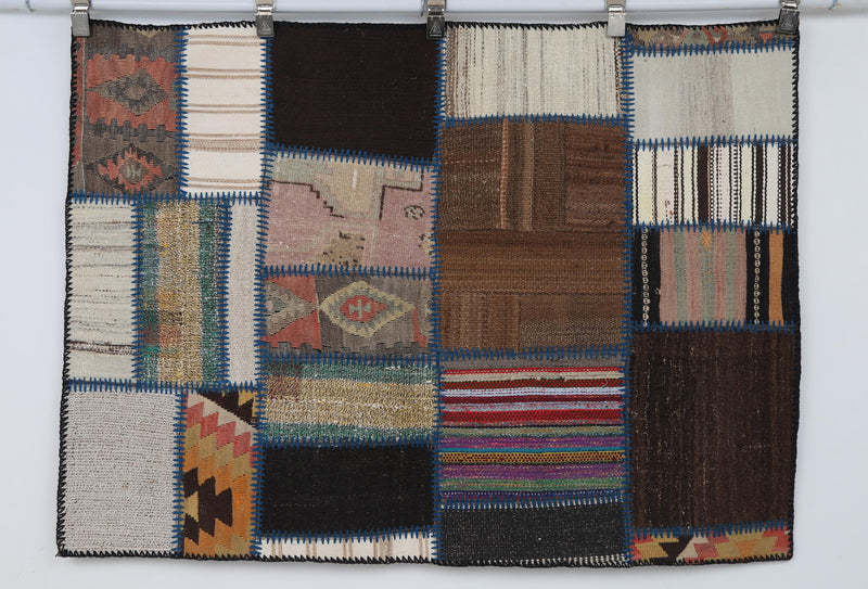 Vintage Turkish Kilim Tapestry Rug (3'3" x 4'6")