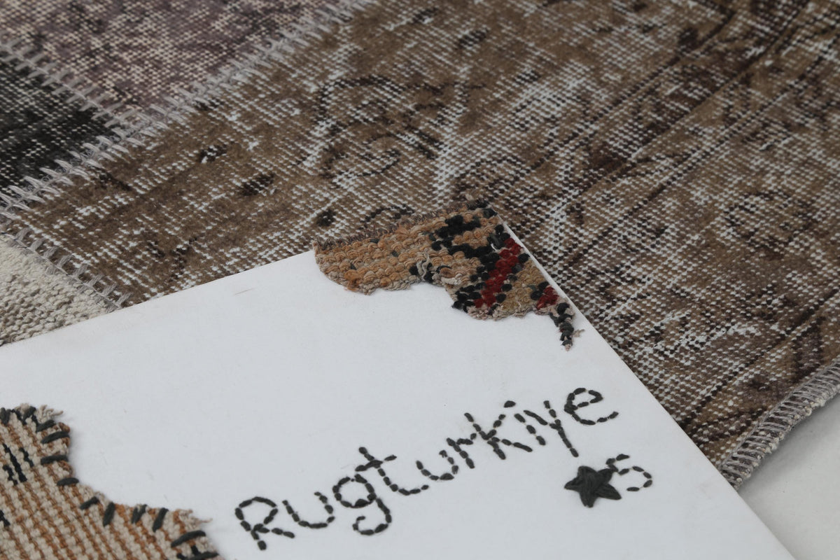 2x8 Vintage Turkish Patchwork Runner Rug, Wool Cotton Long Narrow Rug, Vintage Hallway Runner, Turkish Carpet