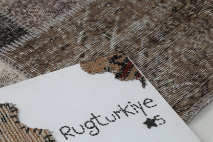 2x8 Vintage Turkish Patchwork Runner Rug, Wool Cotton Long Narrow Rug, Vintage Hallway Runner, Turkish Carpet