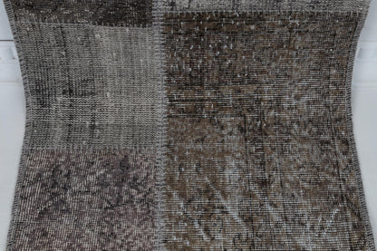 2x8 Vintage Turkish Patchwork Runner Rug, Wool Cotton Long Narrow Rug, Vintage Hallway Runner, Turkish Carpet