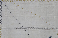 3x4 Vintage Turkish Tapestry Rug, Wool Textile Wall Hanging, Hand Stitched Fiber Wall Art, Minimal Woven Tapestry