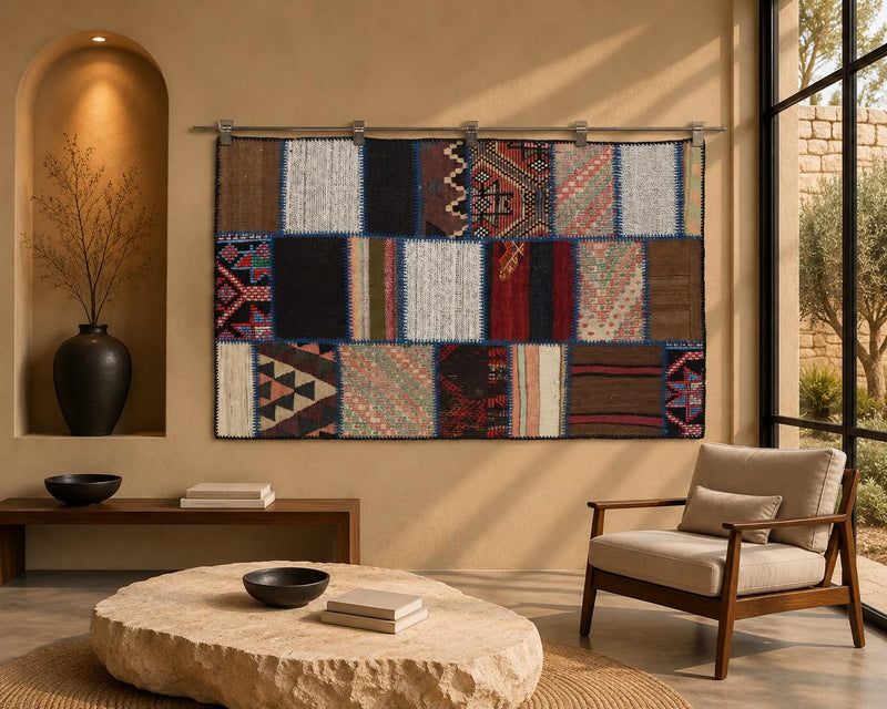 Vintage Turkish Kilim Tapestry Rug (3'3" x 4'9") - photo 1 of 10