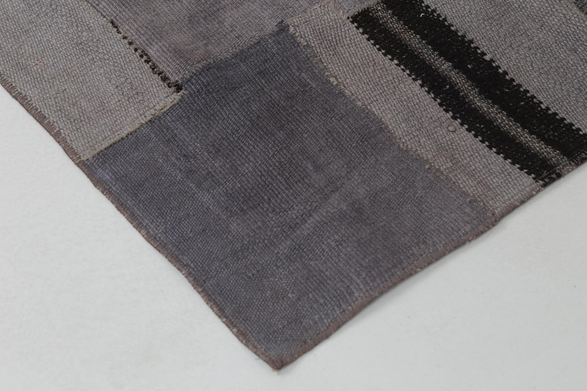2x8 Vintage Turkish Hemp Patchwork Runner Rug, Handmade Hemp Runner, Narrow Hallway Rug, Vintage Turkish Carpet