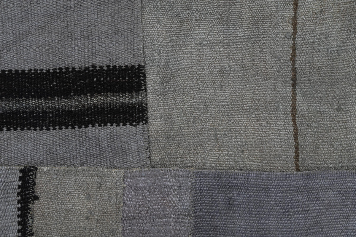 2x8 Vintage Turkish Hemp Patchwork Runner Rug, Handmade Hemp Runner, Narrow Hallway Rug, Vintage Turkish Carpet
