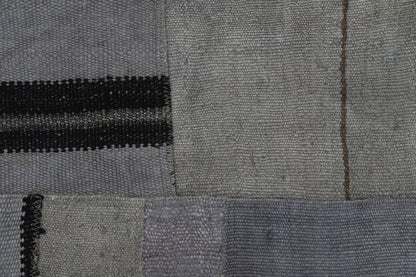 2x8 Vintage Turkish Hemp Patchwork Runner Rug, Handmade Hemp Runner, Narrow Hallway Rug, Vintage Turkish Carpet