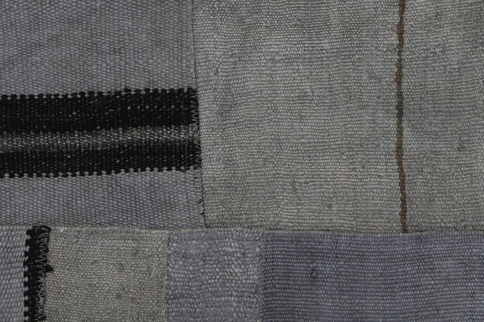 2x8 Vintage Turkish Hemp Patchwork Runner Rug, Handmade Hemp Runner, Narrow Hallway Rug, Vintage Turkish Carpet