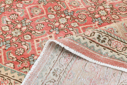 9x13 Vintage Turkish Rug, Dusty Rose Silverwash Rug, Soft Ivory Wool Rug, Large Vintage Area Rug
