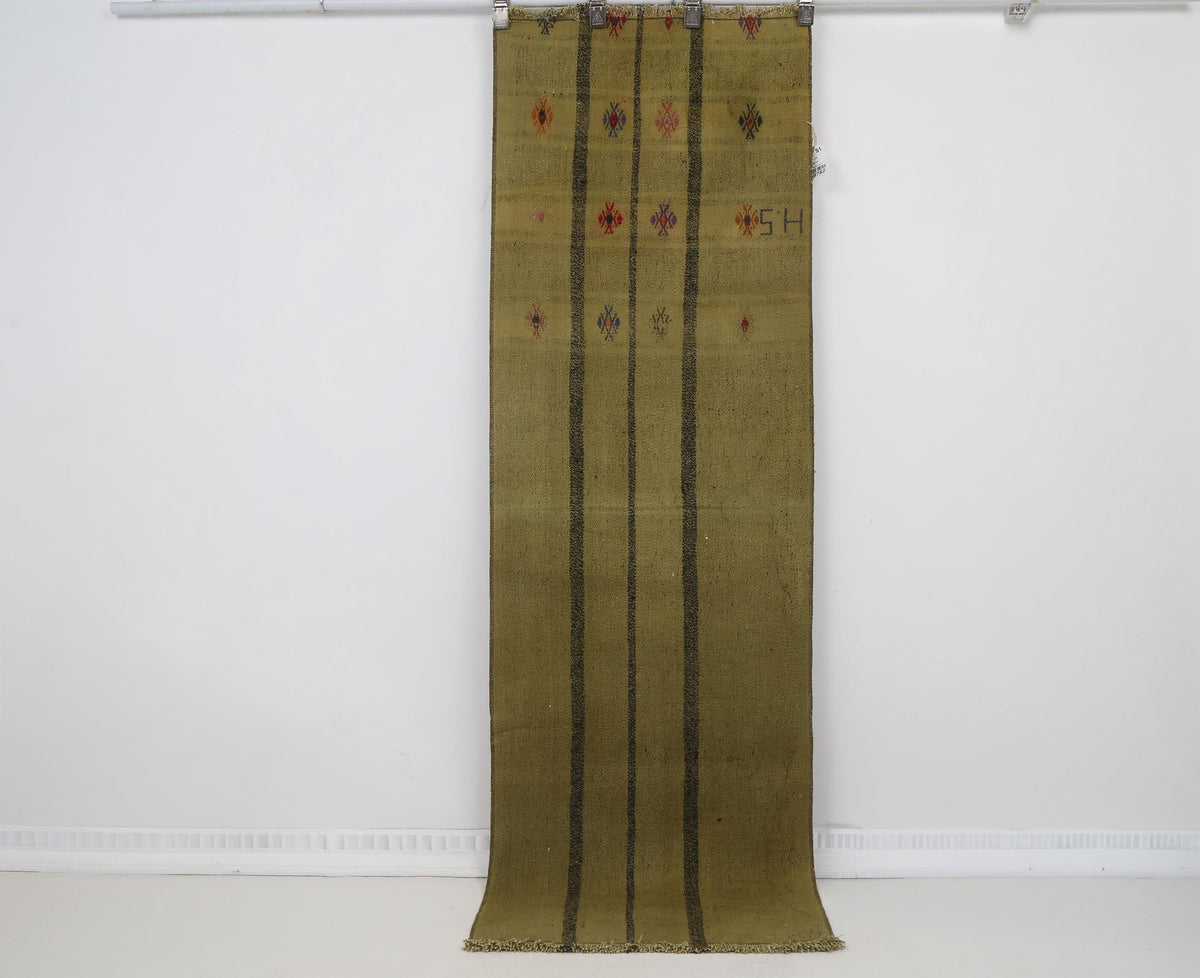 2x7 Vintage Turkish Flatweave Runner Rug, Handmade Wool Kilim, Narrow Hallway Rug, Vintage Anatolian Runner