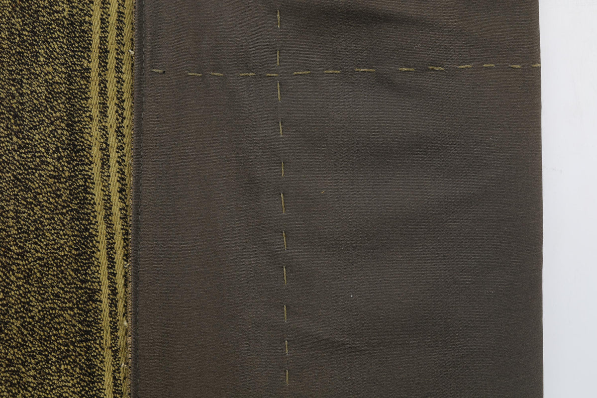 6x7 Vintage Turkish Flatweave Rug, Mustard Brown Striped Rug, Handwoven Wool Cotton Kilim, Vintage Area Rug