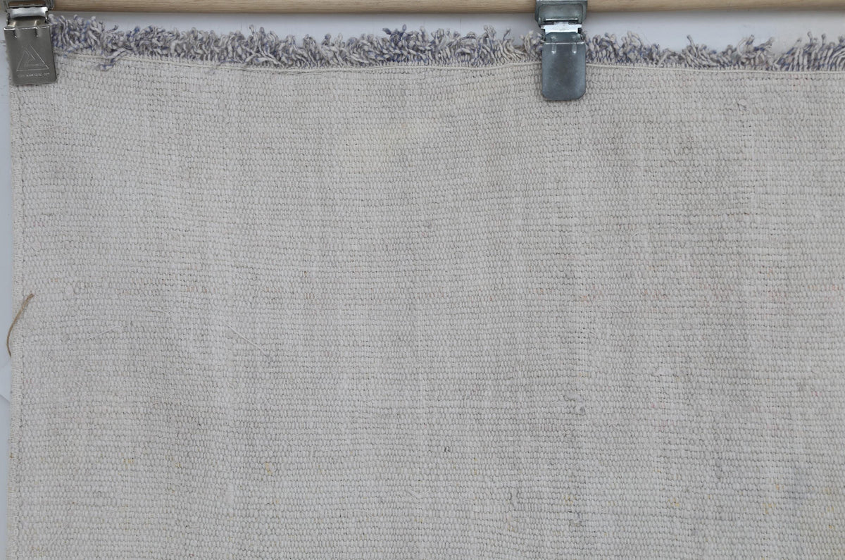 6x8 Vintage Turkish Hemp Rug, White Black Striped Rug, Handwoven Hemp Wool Rug, Minimalist Vintage Area Rug