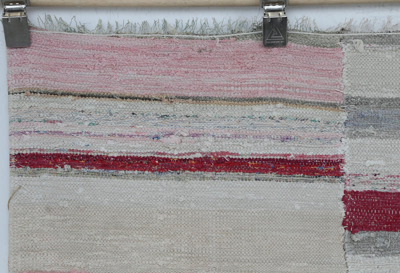 Vintage Turkish Kilim Rug, Multicolor Striped (5'8" x 7'11")