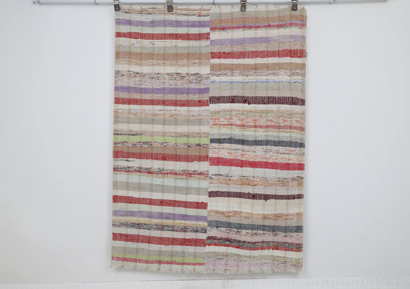 Vintage Turkish Kilim Tapestry Rug, Multicolor (4' x 5'4")