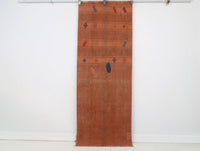2x6 Vintage Flatweave Runner Rug, Hemp Wool Old Rug, Handwoven Narrow Runner, Rustic Woven Area Rug