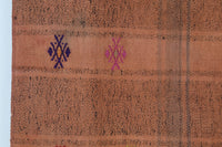 2x6 Vintage Flatweave Runner Rug, Hemp Wool Old Rug, Handwoven Narrow Runner, Rustic Woven Area Rug