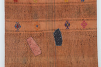 2x6 Vintage Flatweave Runner Rug, Hemp Wool Old Rug, Handwoven Narrow Runner, Rustic Woven Area Rug