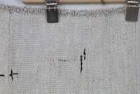 2x8 Vintage Turkish Hemp Runner Rug, White Handwoven Hemp Kilim, Minimal Rustic Flatweave Hallway Rug