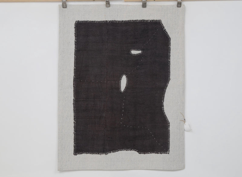 Vintage Turkish Tapestry Rug, Minimalist (3'3" x 4'3")