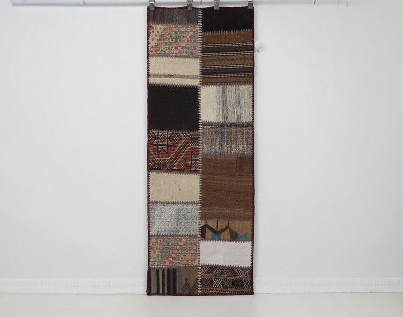 Vintage Turkish Wool Cotton Kilim Runner Rug, Multicolor (2x6, 2' x 5'11") - photo 1 of 7