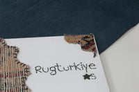 Vintage Turkish Hemp Runner Rug, Dark Blue (3x8) - photo 5 of 7