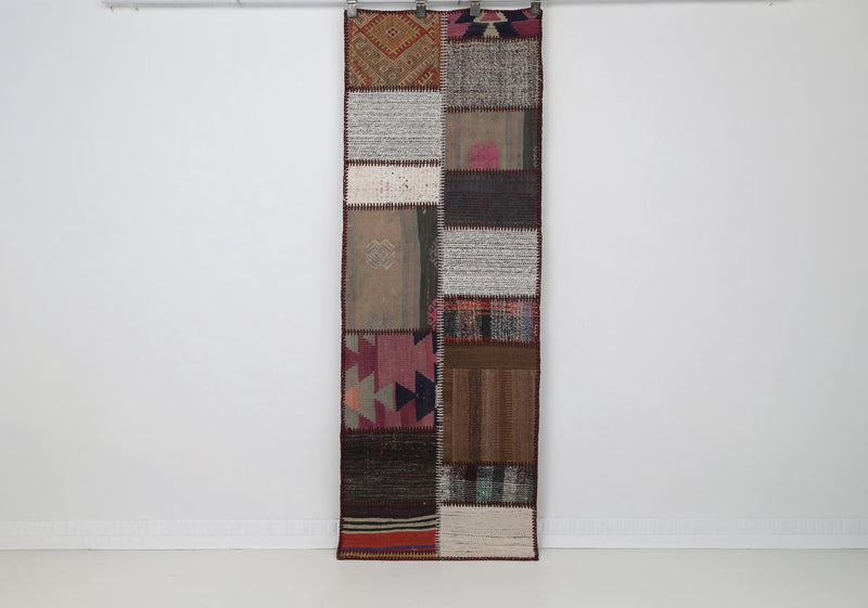 Vintage Turkish Wool Cotton Kilim Runner Rug, Multicolor (2x6, 2'2" x 6'2") No. 250042 - photo 1 of 8