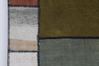Vintage Turkish Patchwork Tapestry Rug, Abstract Geometric (3'3" x 4'2") - photo 6 of 9
