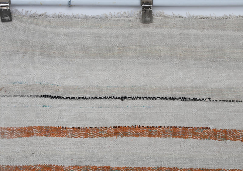 Vintage Turkish Wool Kilim Rug, Multicolor Striped (6x8)