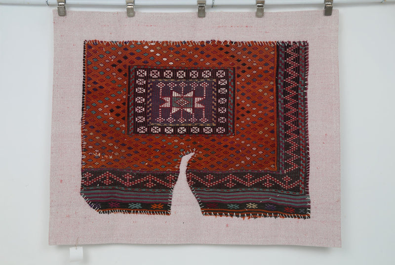 Antique Turkish Kilim Tapestry Rug, Tribal (3'5" x 4'3")