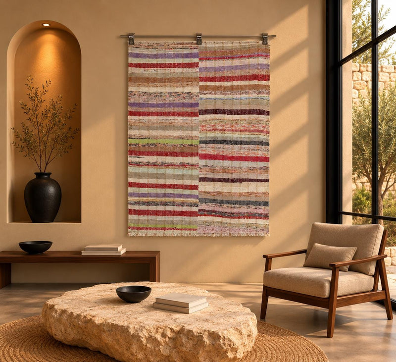 Vintage Turkish Kilim Tapestry Rug, Multicolor (4' x 5'4") - photo 1 of 10