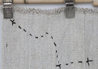 2x8 Vintage Turkish Hemp Runner Rug, White Handwoven Hemp Kilim, Minimal Rustic Flatweave Hallway Rug
